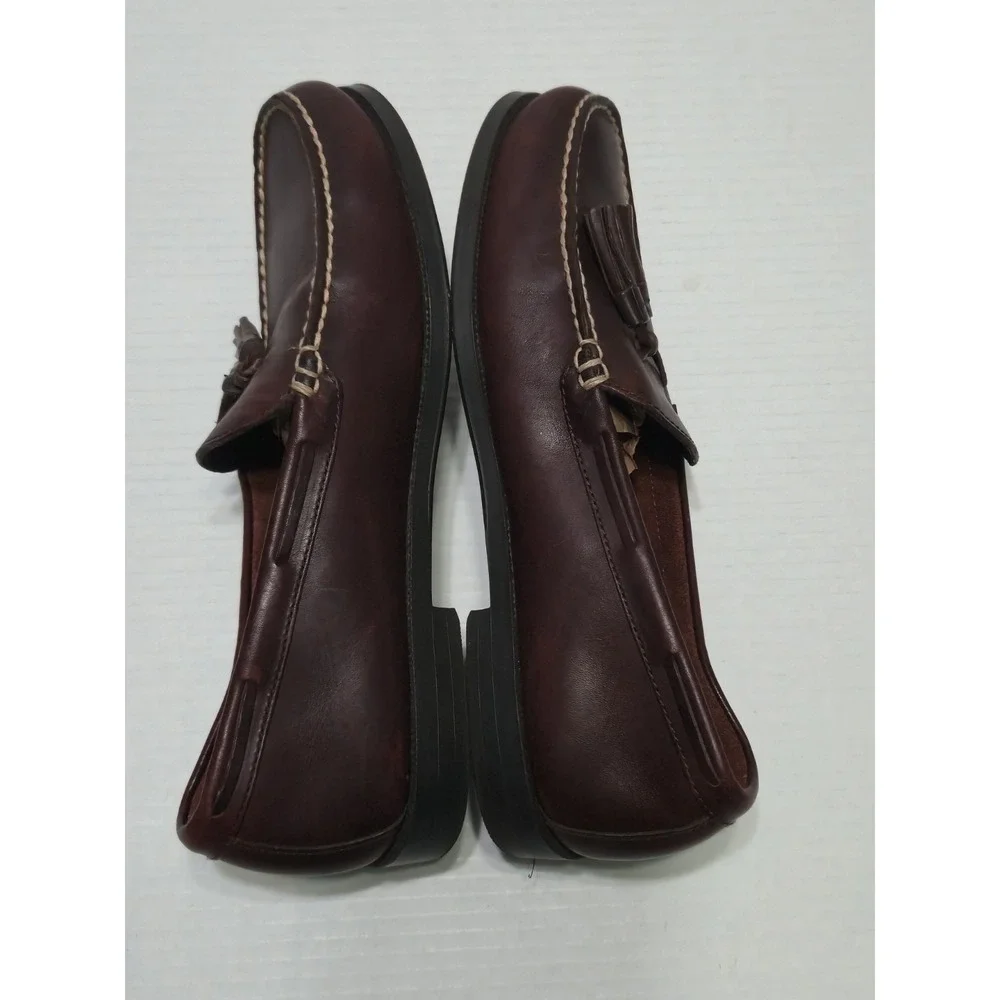 Eastland Mens 10 M Tassel Loafers Brown Leather Slip On Dress Shoes